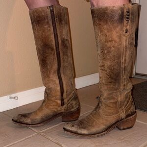 Liberty Brown Heeled Boots